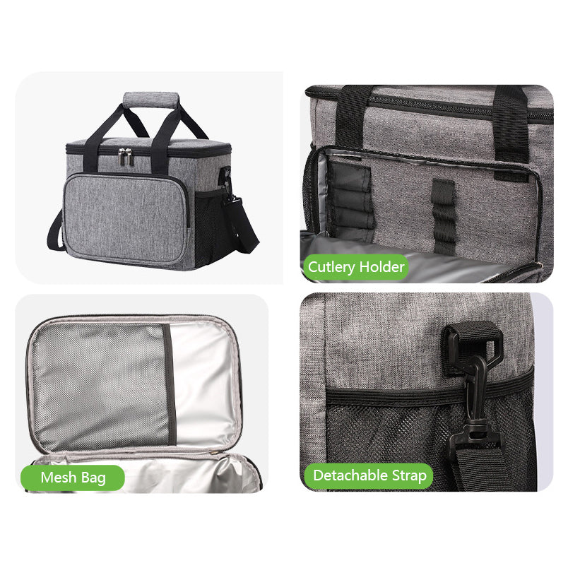 Lunch bag with detachable buckle 15L (2 Color Options)