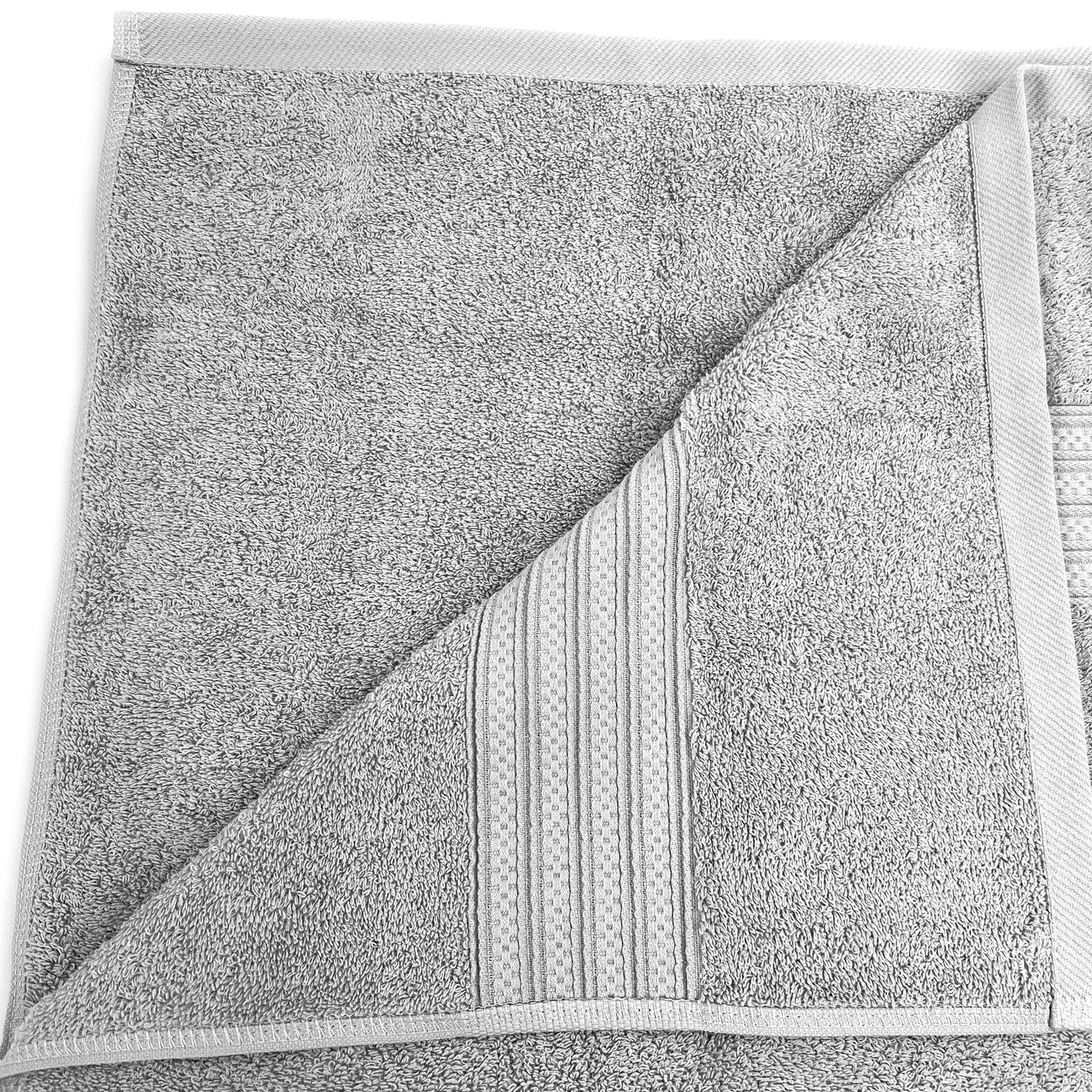 Cotton Hand Towel Light Gray, 5pcs Pack