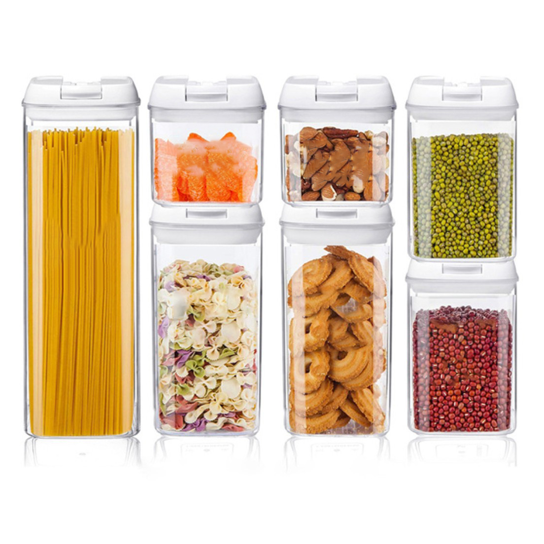 7-Piece Airtight Food Storage Containers Set with Easy Lock Lids