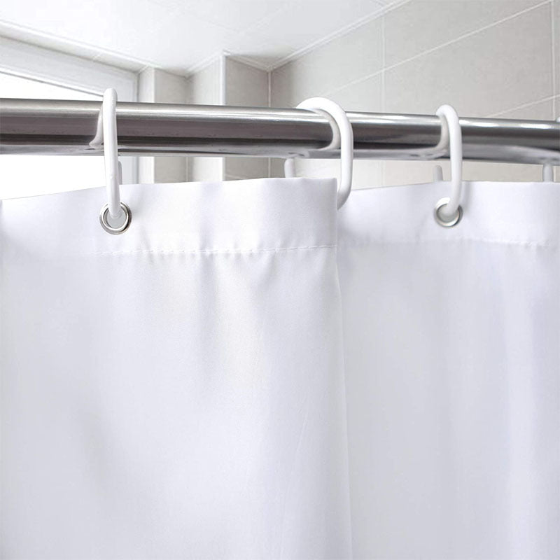 Shower Curtain with Plastic Hooks 180x180cm / 180x200cm, White