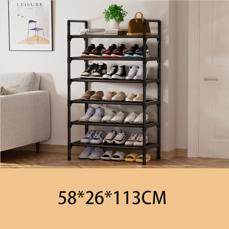 Stackable Shoe Shelf 4 Layer / 6 Layer, Black (2 Options)