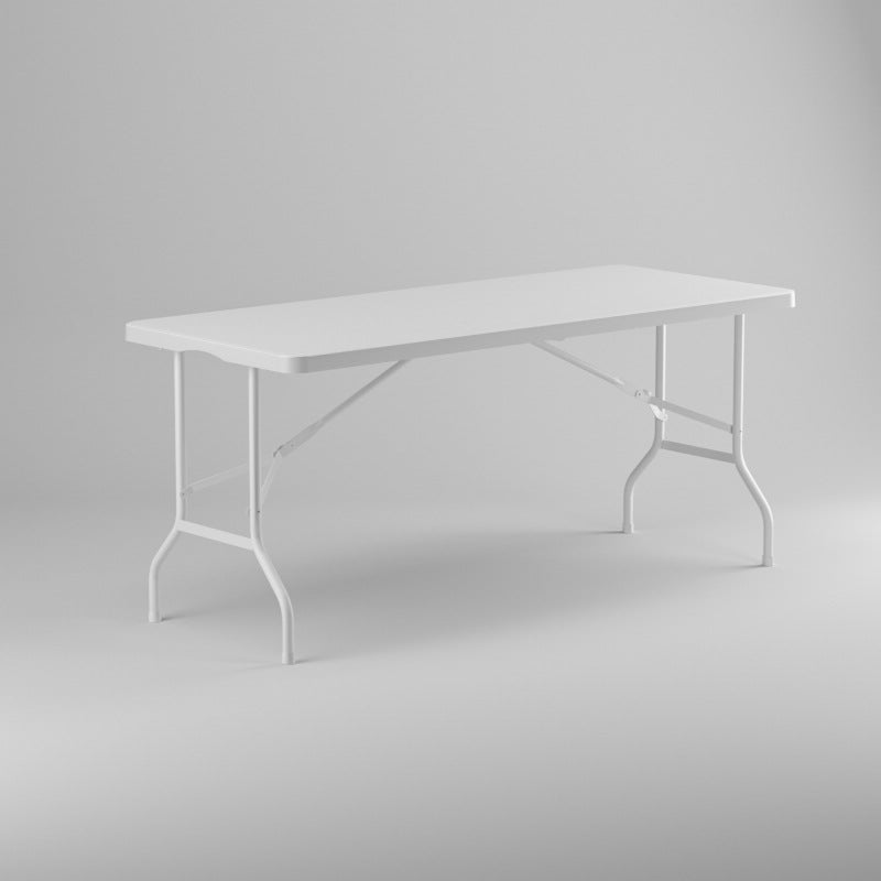 Rectangular Plastic Folding Event Table, White