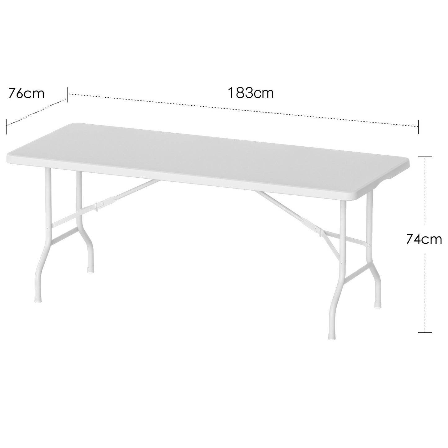 Rectangular Plastic Folding Event Table, White