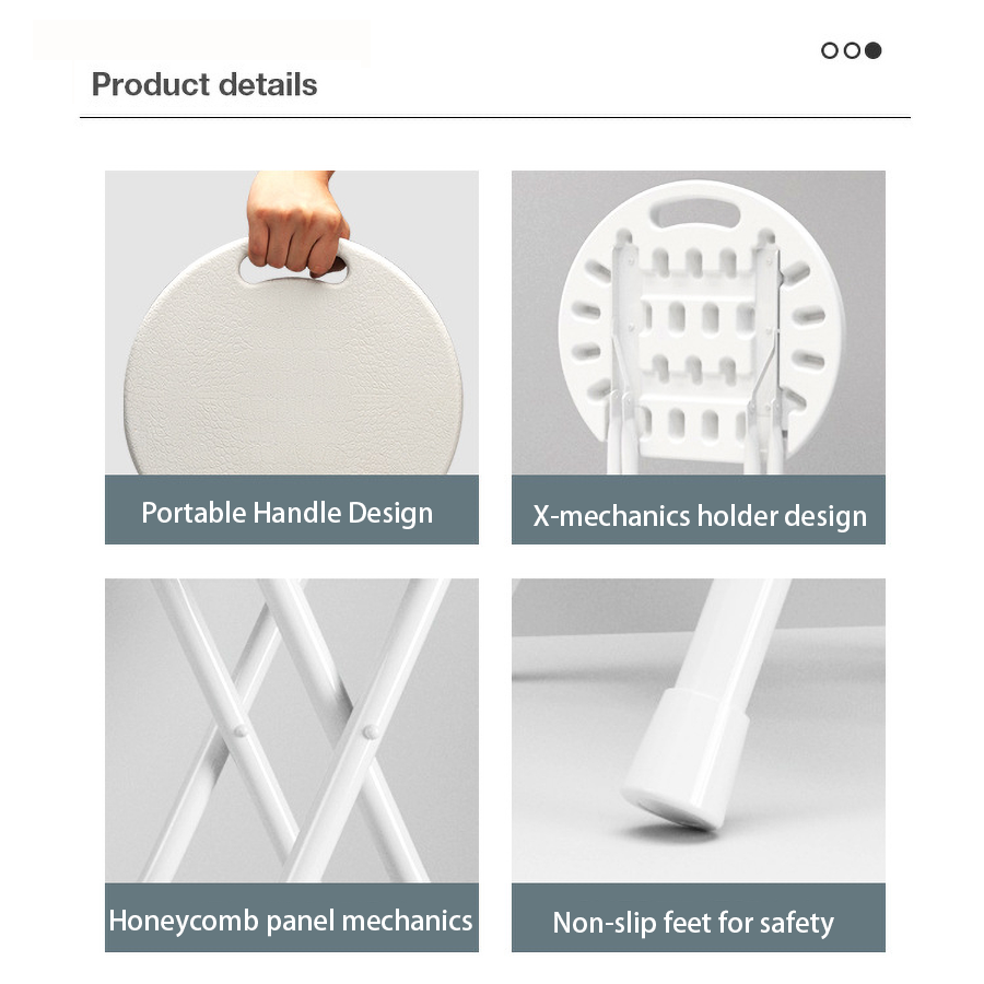 Tall Folding Portable Plastic Stool (2 Color Options)