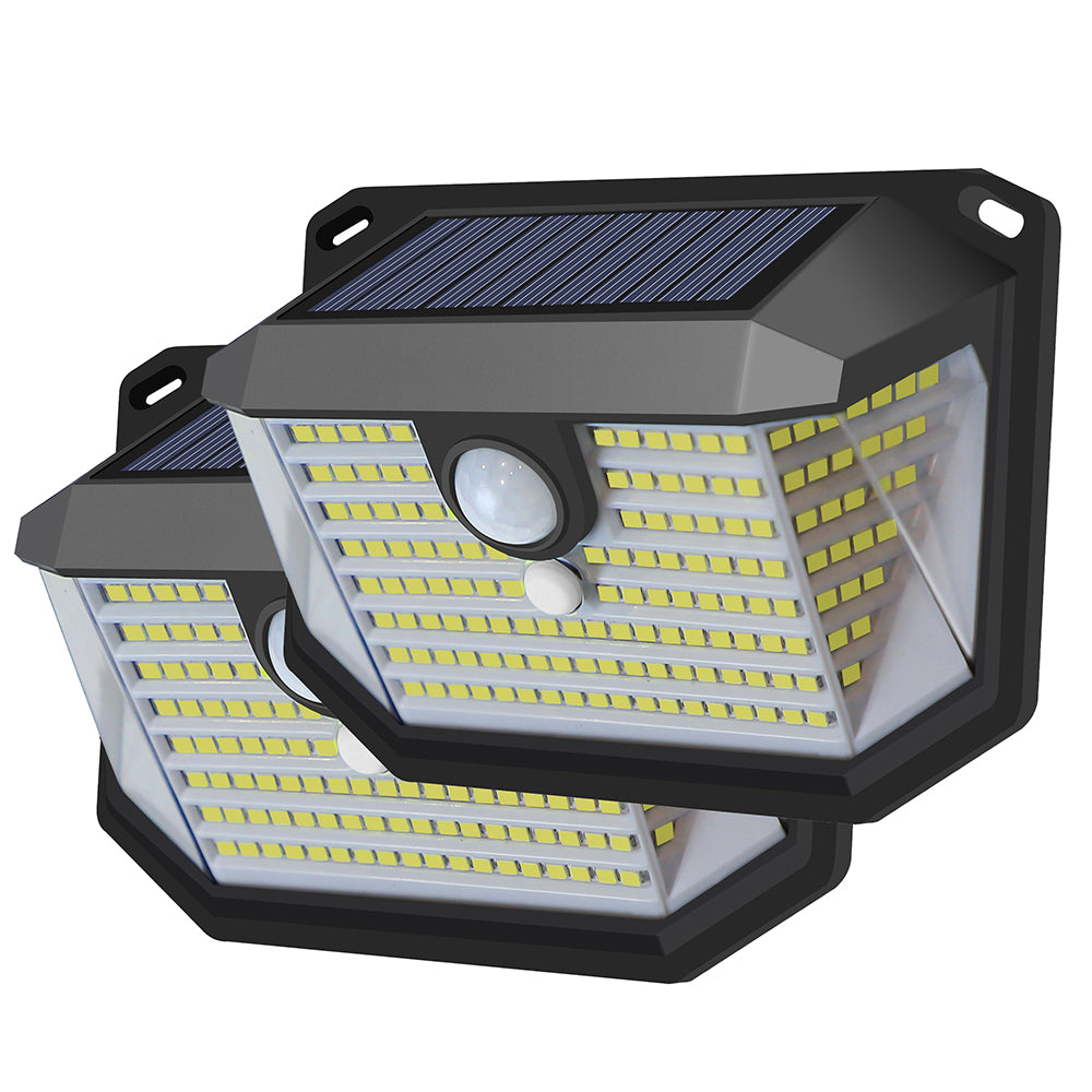 2pcs Pack, Wide Angle Solar Wall Lights with Motion Sensor
