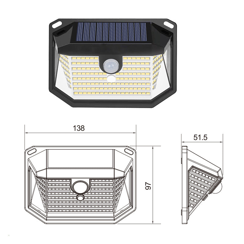 Wide Angle Solar Wall Lights with Motion Sensor (2 Option Short/Long)