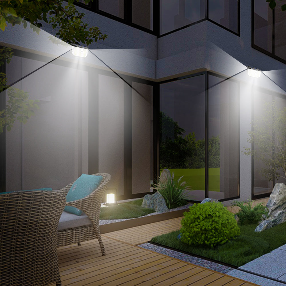 2pcs Pack, Wide Angle Solar Wall Lights with Motion Sensor