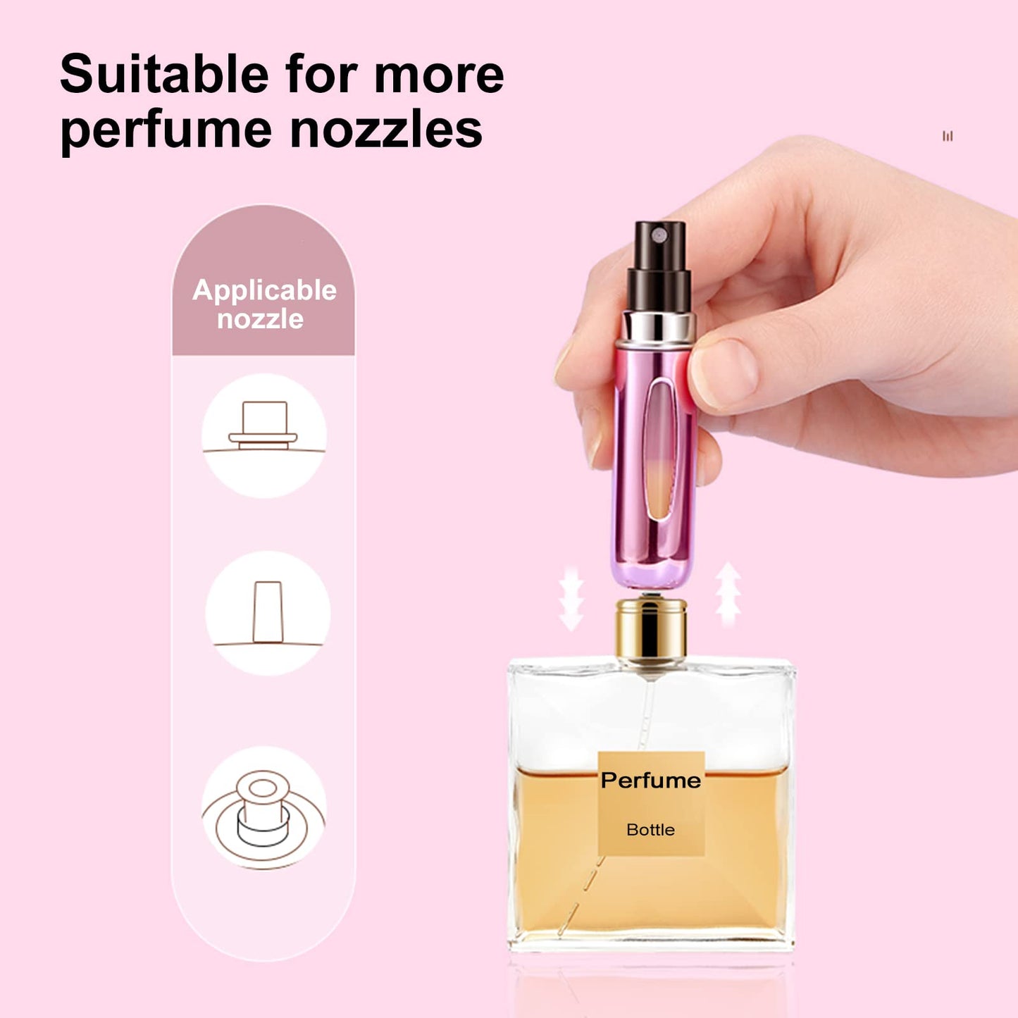 Refillable Travel Perfume Mini 5ml Sprayer for Perfume, 4pcs Pack