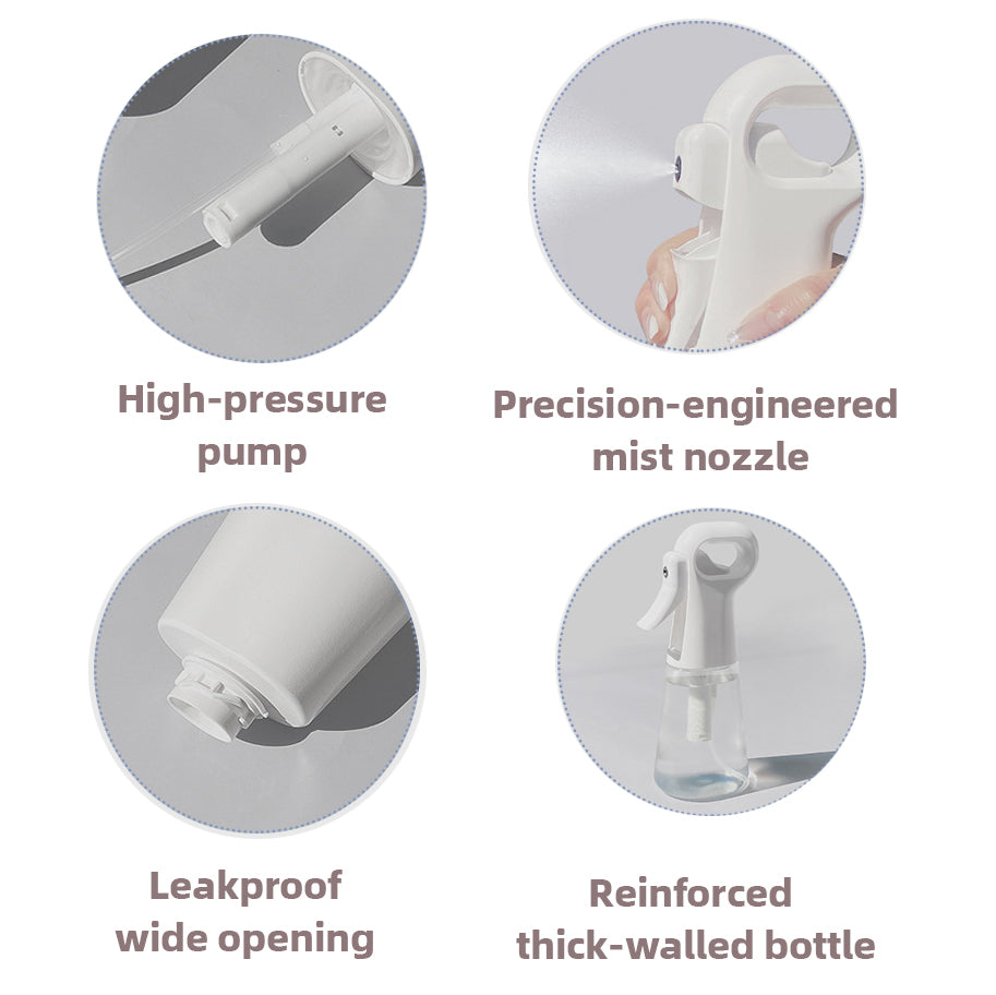 Reinforced Continuous Spray Bottle for Hair 300ml 10oz 3pcs Pack