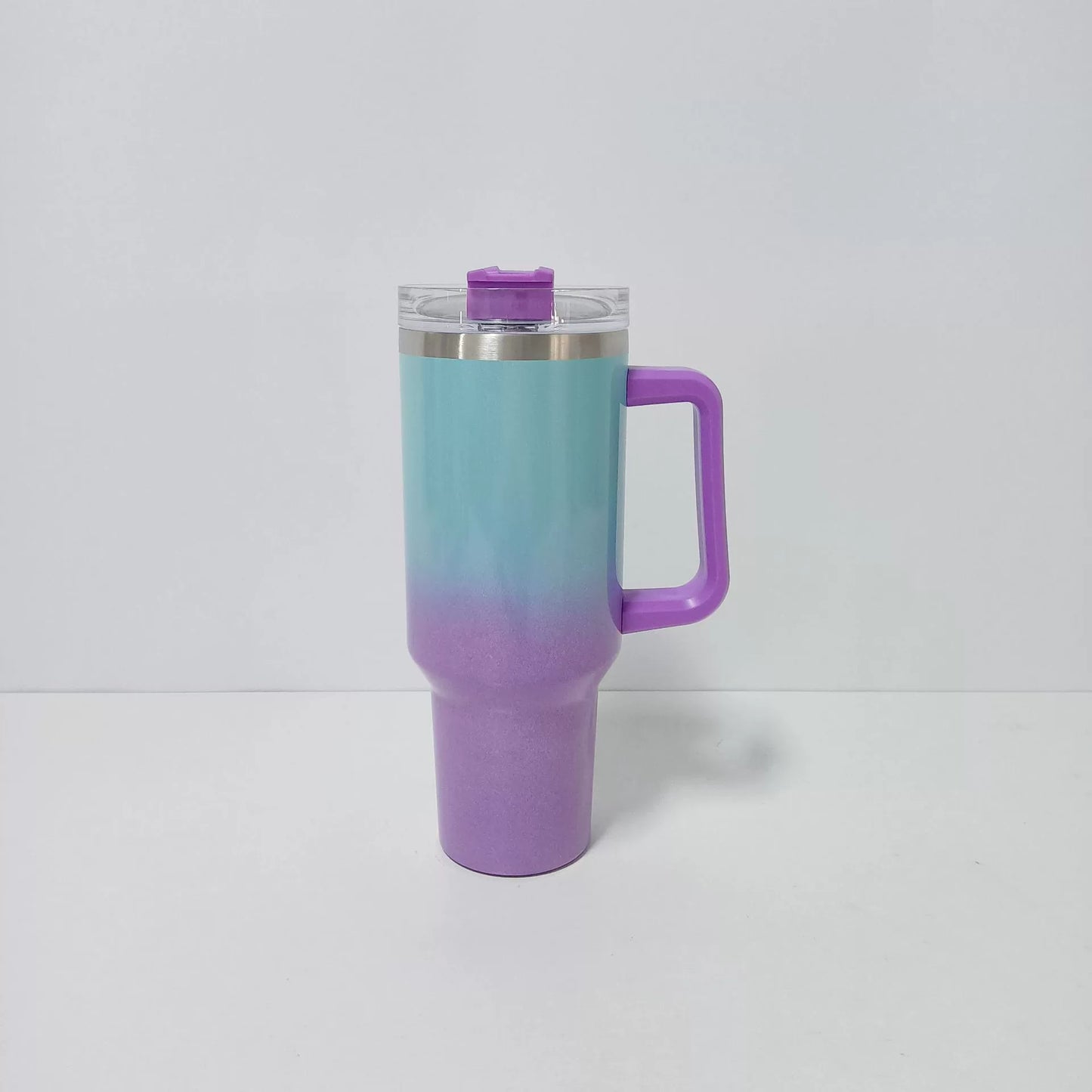 Stainless Steel Insulated Tumbler with Handle and Straw Lid 40oz (5 Color Options)