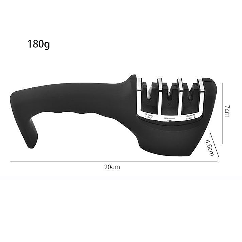 3 Stage Knife Sharpener, Black