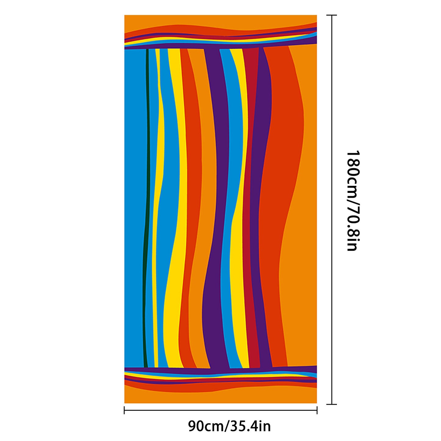 Oversized Striped Beach Towel 2 Units