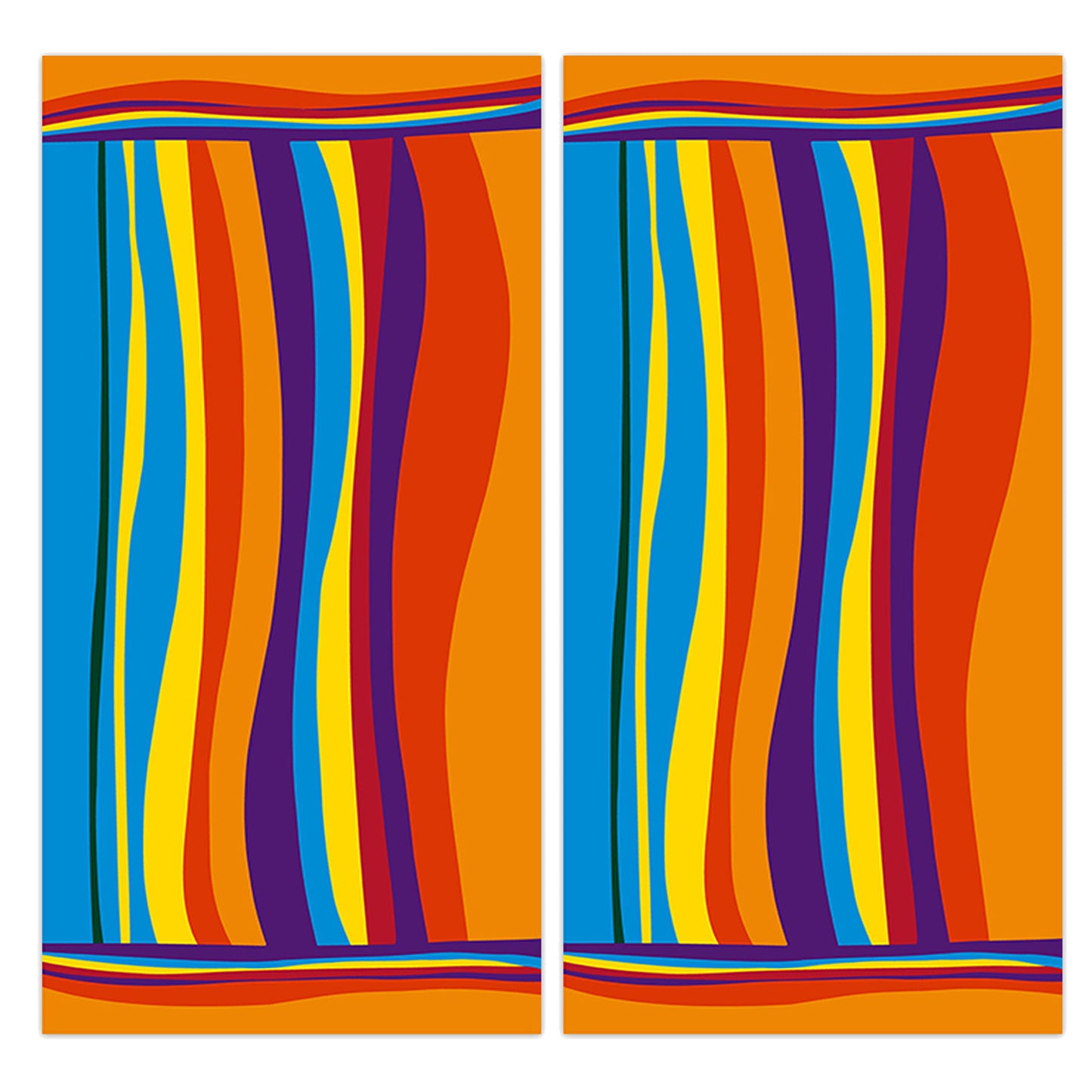 Oversized Striped Beach Towel 2 Units