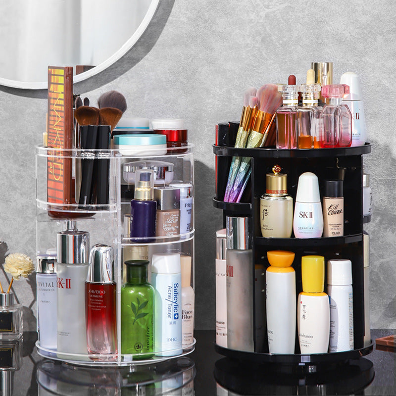 DIY Rotating Adjustable Makeup Organizer