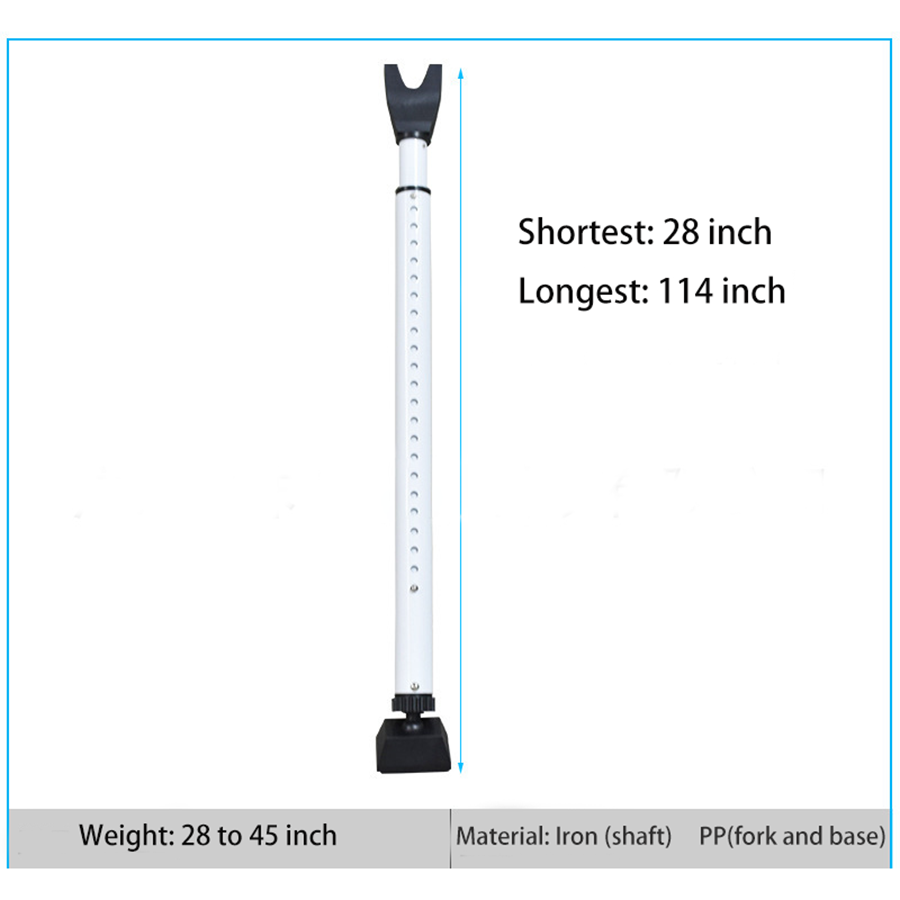Door Security Bar & Sliding Patio Bar, White