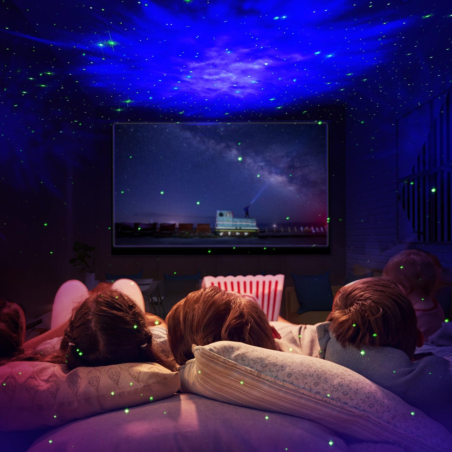 Star Projector Galaxy Night Light, White