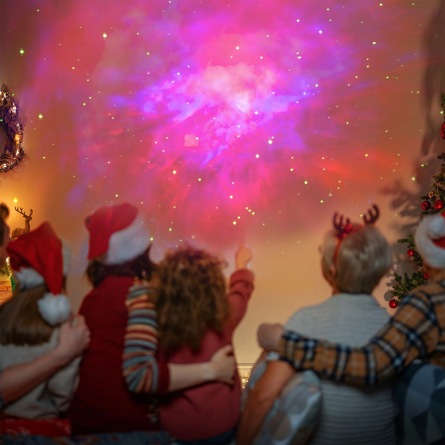 Star Projector Galaxy Night Light, White