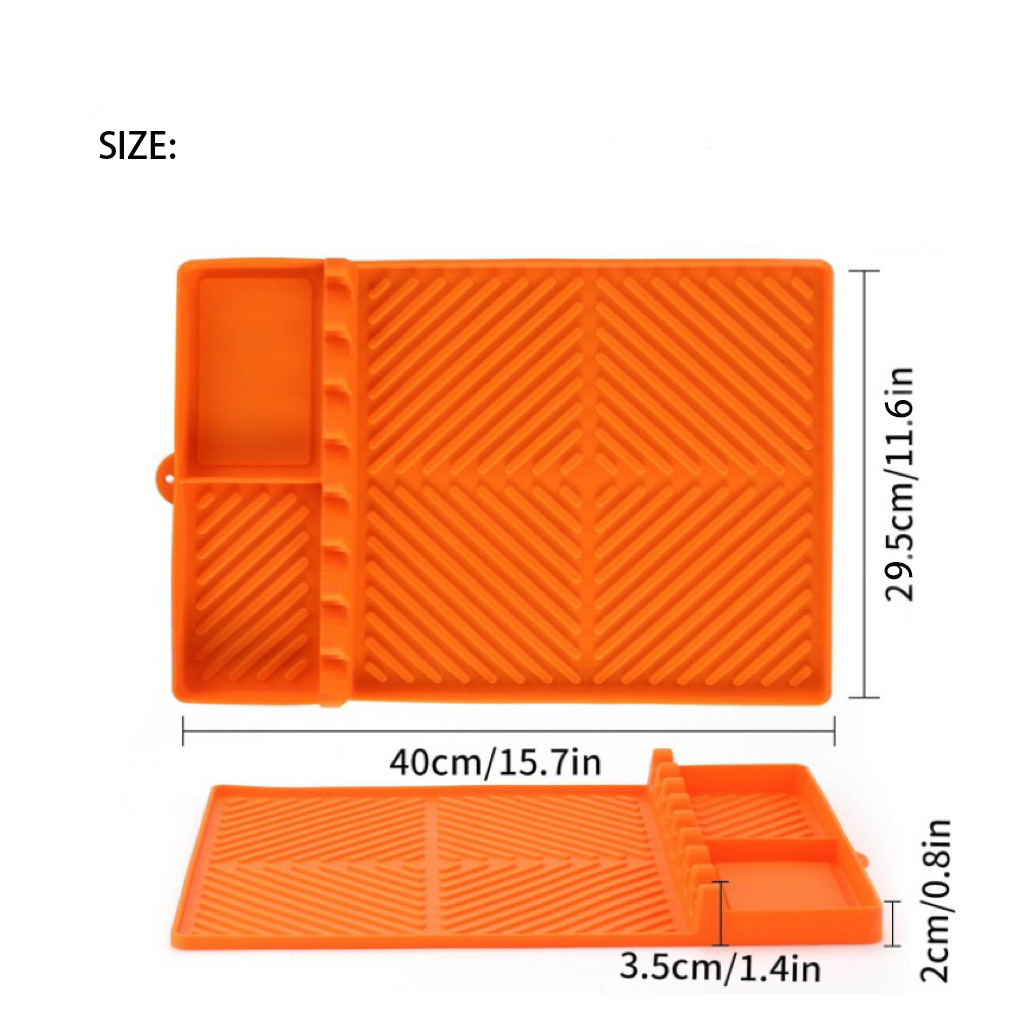 Silicone Grill Barbeque Mat, Orange