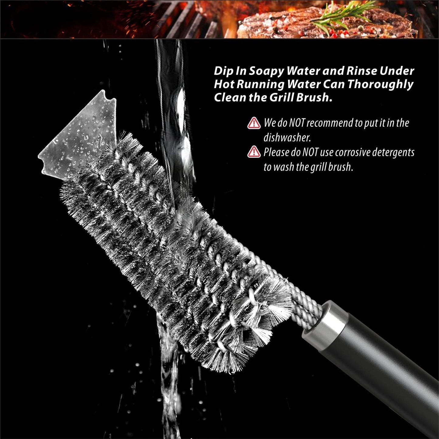 Grill Brush with Handle 2 Units