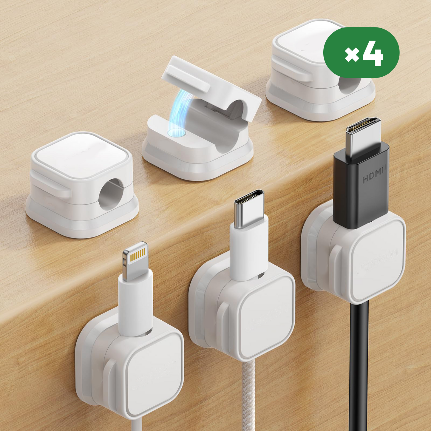 Magnetic Cable Clips 24 Units (2 Color Options)