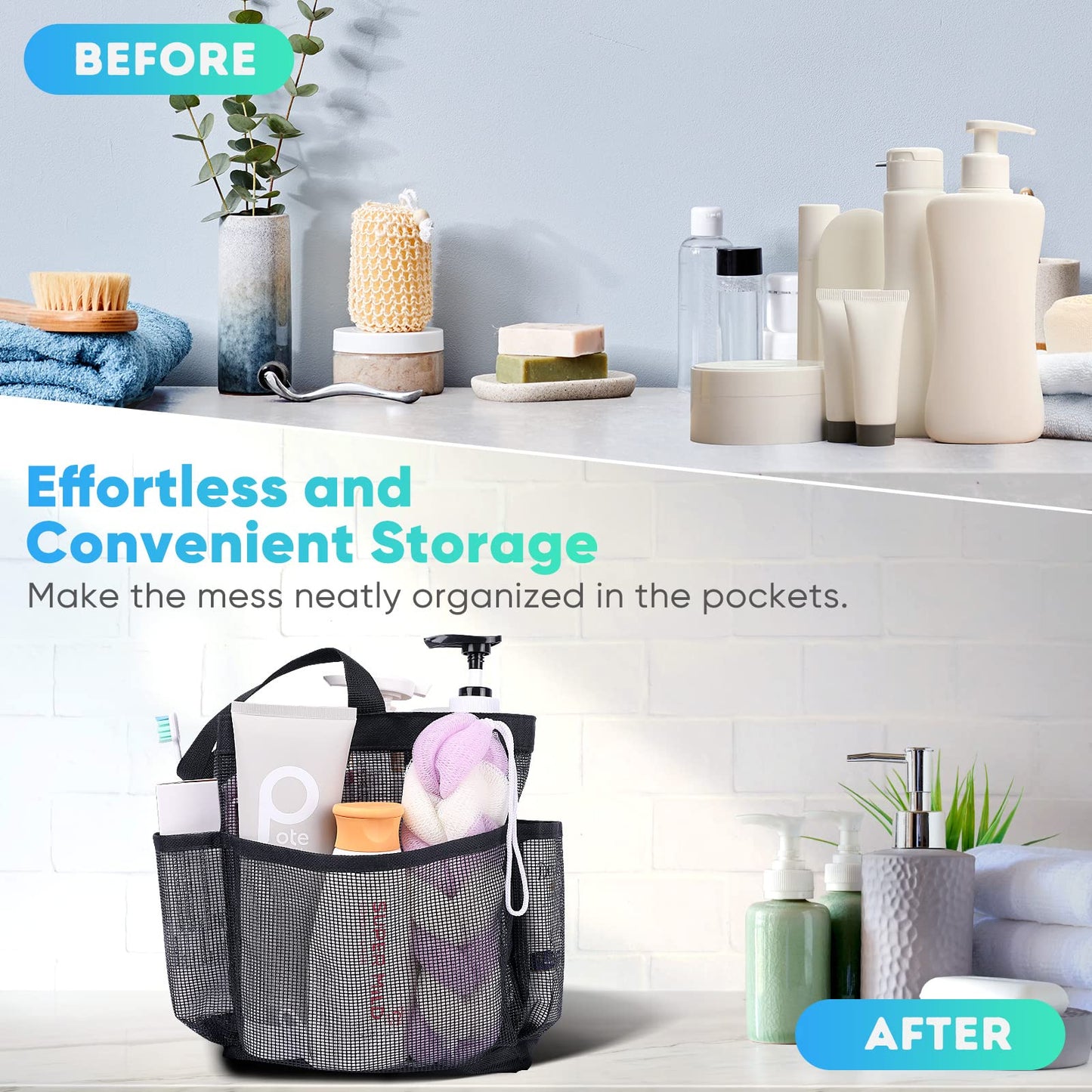 Shower Tote Bag for Beach 2 Units