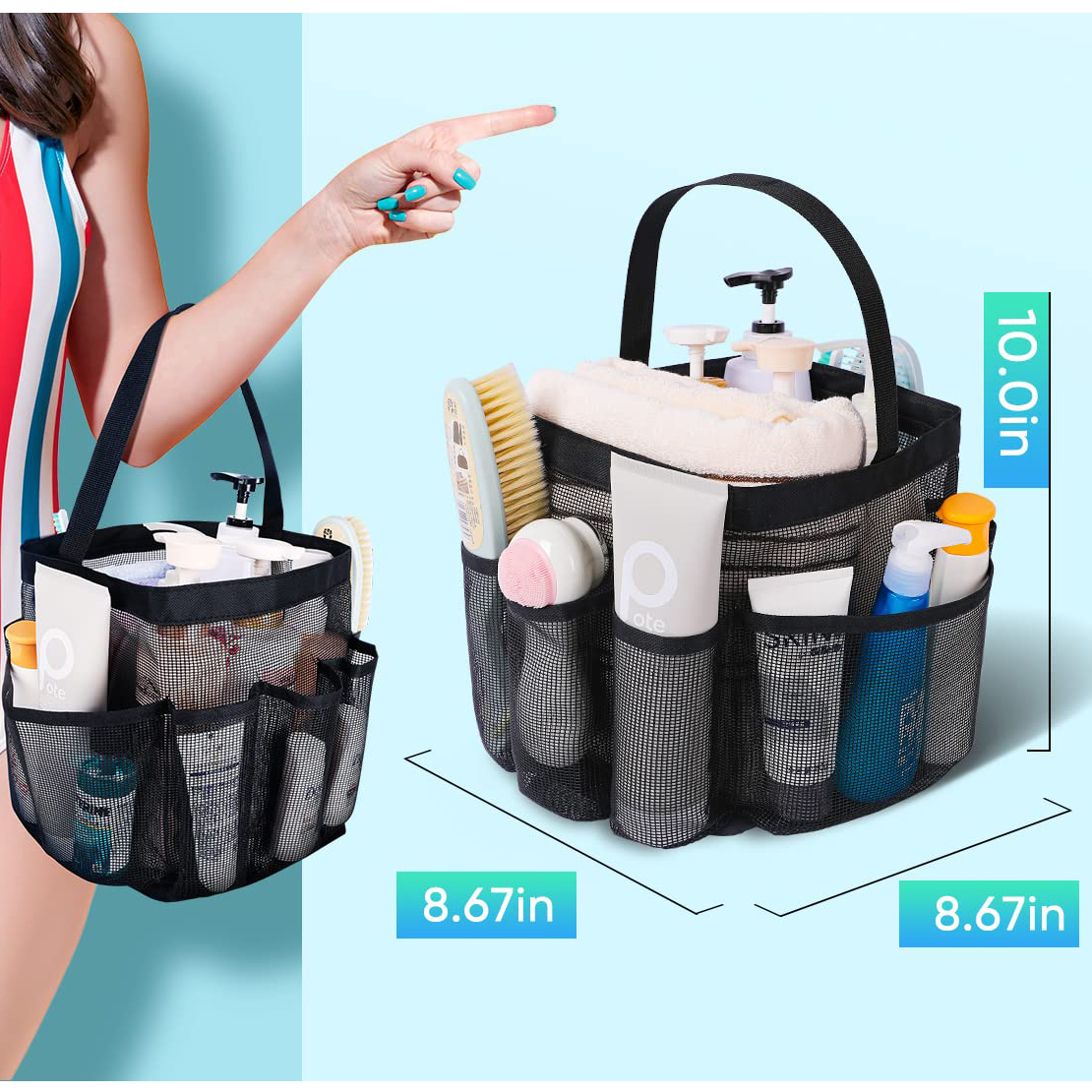 Shower Tote Bag for Beach 2 Units