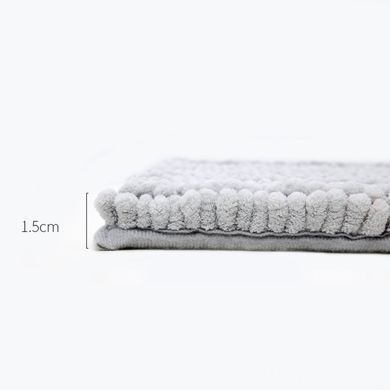 Chenille Bath Mat 20x32 Inches / 16x24 Inches, Grey