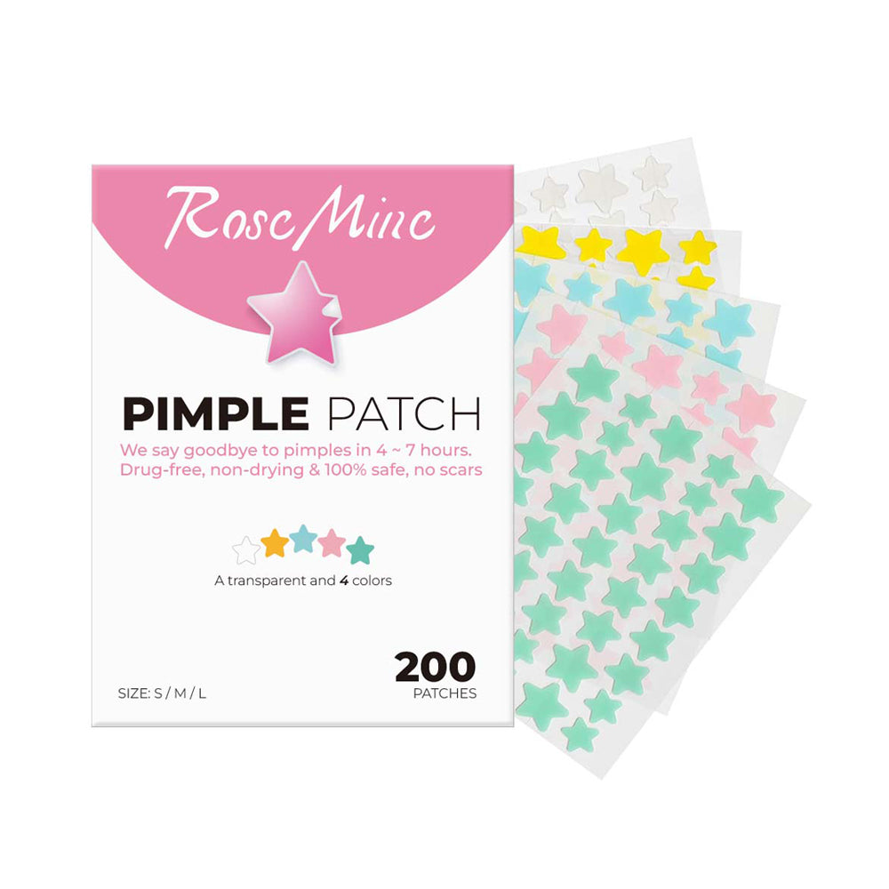 Pimple Patch for Covering Zits and Blemishes 200 Patchs Round-shaped / Star-shaped