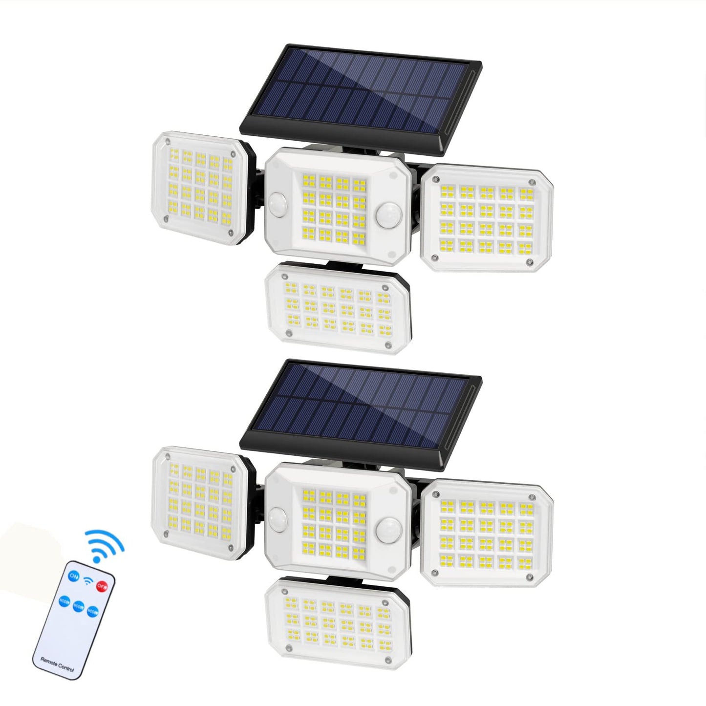 Motion Sensor 4 Heads Solar Lights
