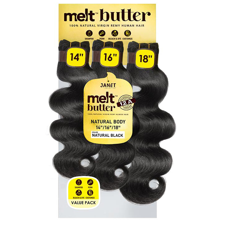 JANET 12A MELT™ BUTTER NATURAL BODY 3PCS