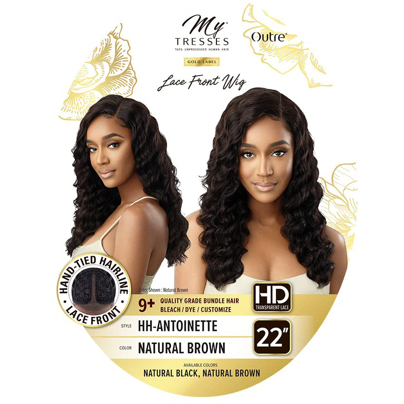 Mytresses Gold-Lace Front Wig-HH Antoinette Natural Brown 22"