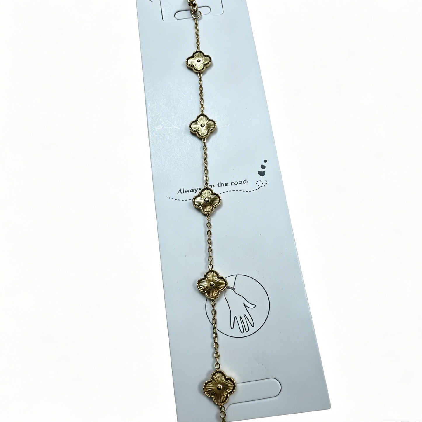 Gold-Tone Clover Chain Bracelet