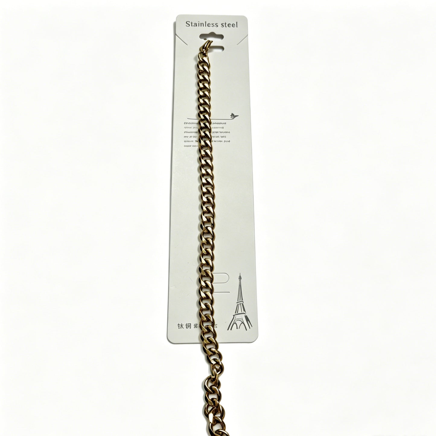 Gold-Tone Curb Chain Bracelet