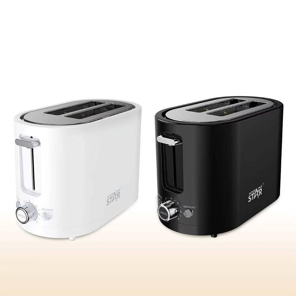 Electric 2 Slice Bread Toaster 700W 7-speed,White