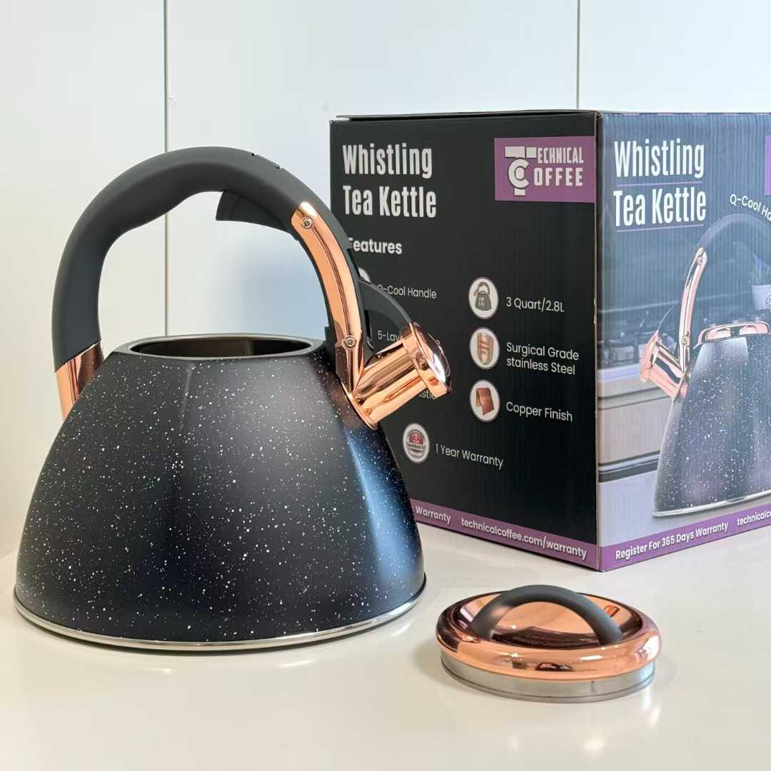 Whistling Stovetop Stainless Steel Tea Kettle, 3 Quart