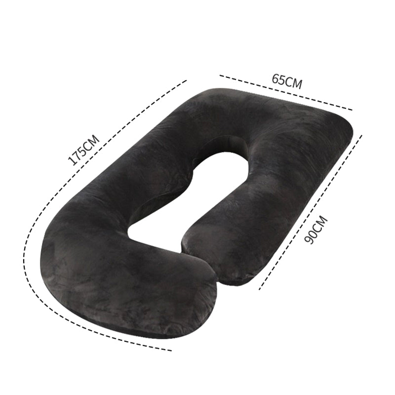 Pregnancy Pillow J-Shaped Full Body Pillow (Velvet Cover)