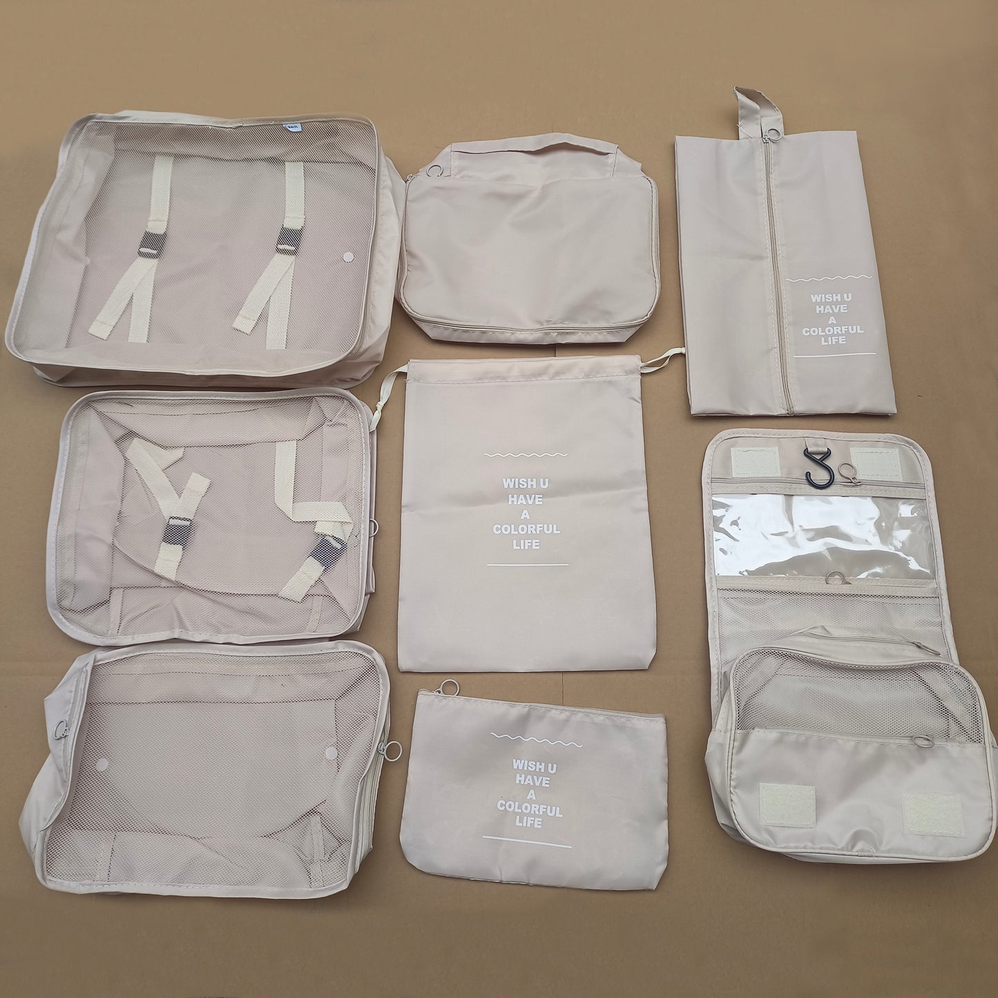 8-Piece Packing Cubes for Travel (2 Color Options)