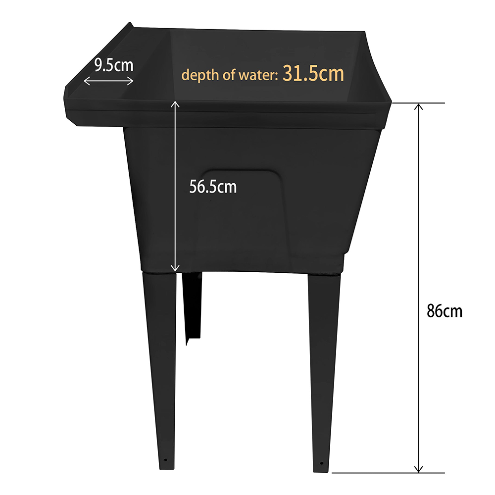 Plastic Laundry Tub, black