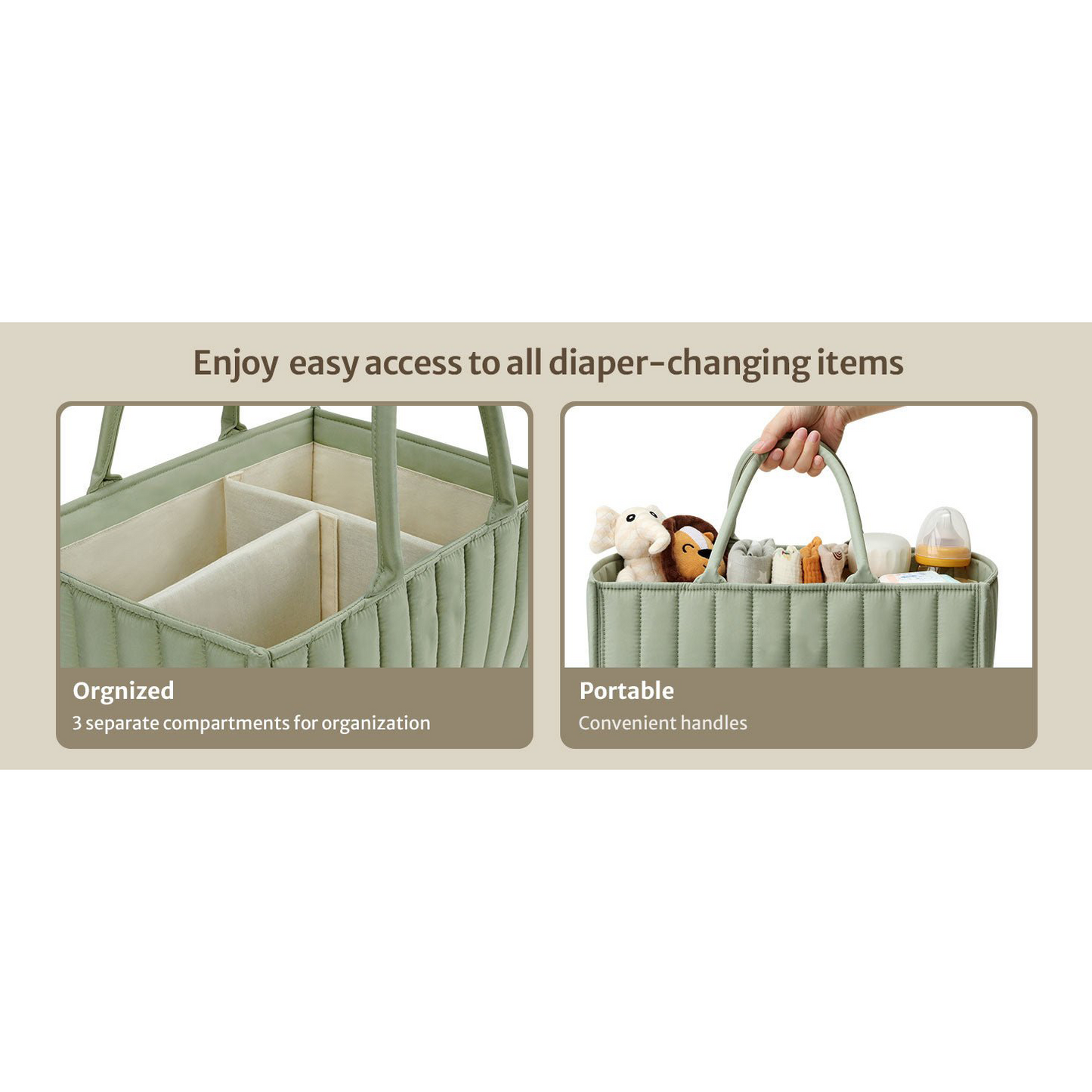 Diary Baby Diaper Caddy Organizer (3 Color Options)