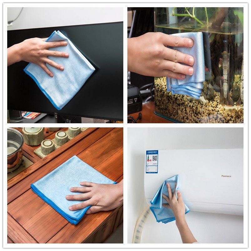 6-Piece Multicolor Microfiber Glass Cleaning Cloth