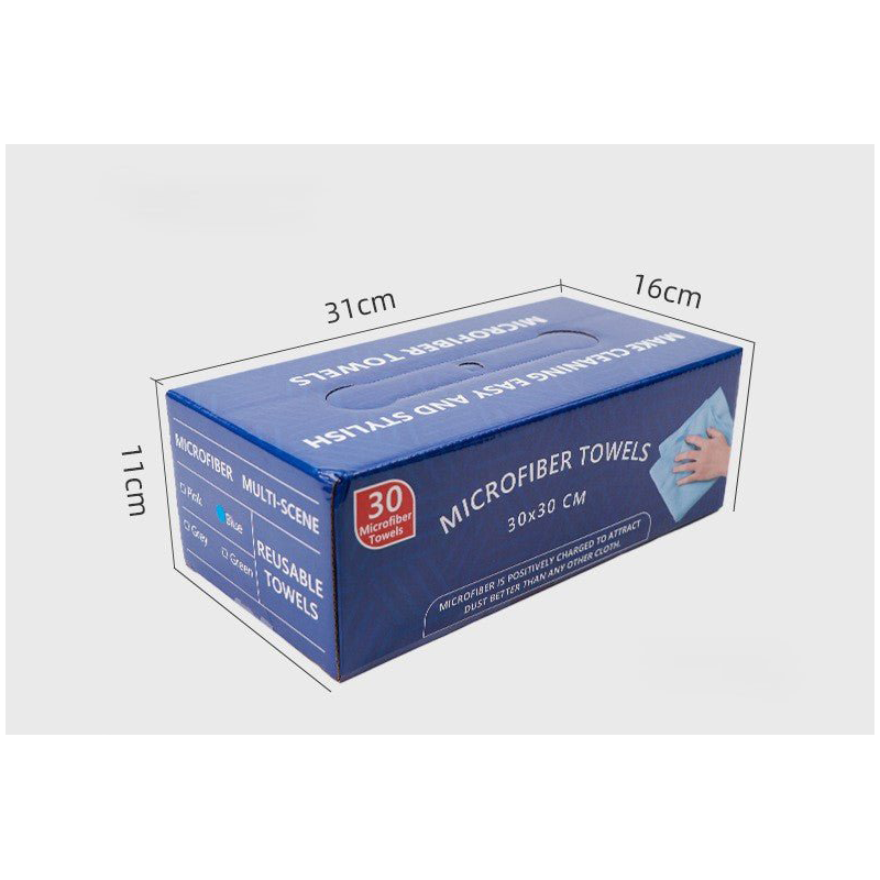 Microfiber Towels 30 Units, Blue