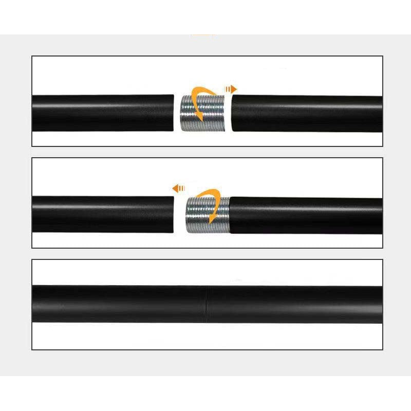 Extendable Curtain Rods Black 72 inches to 144 inches, Black