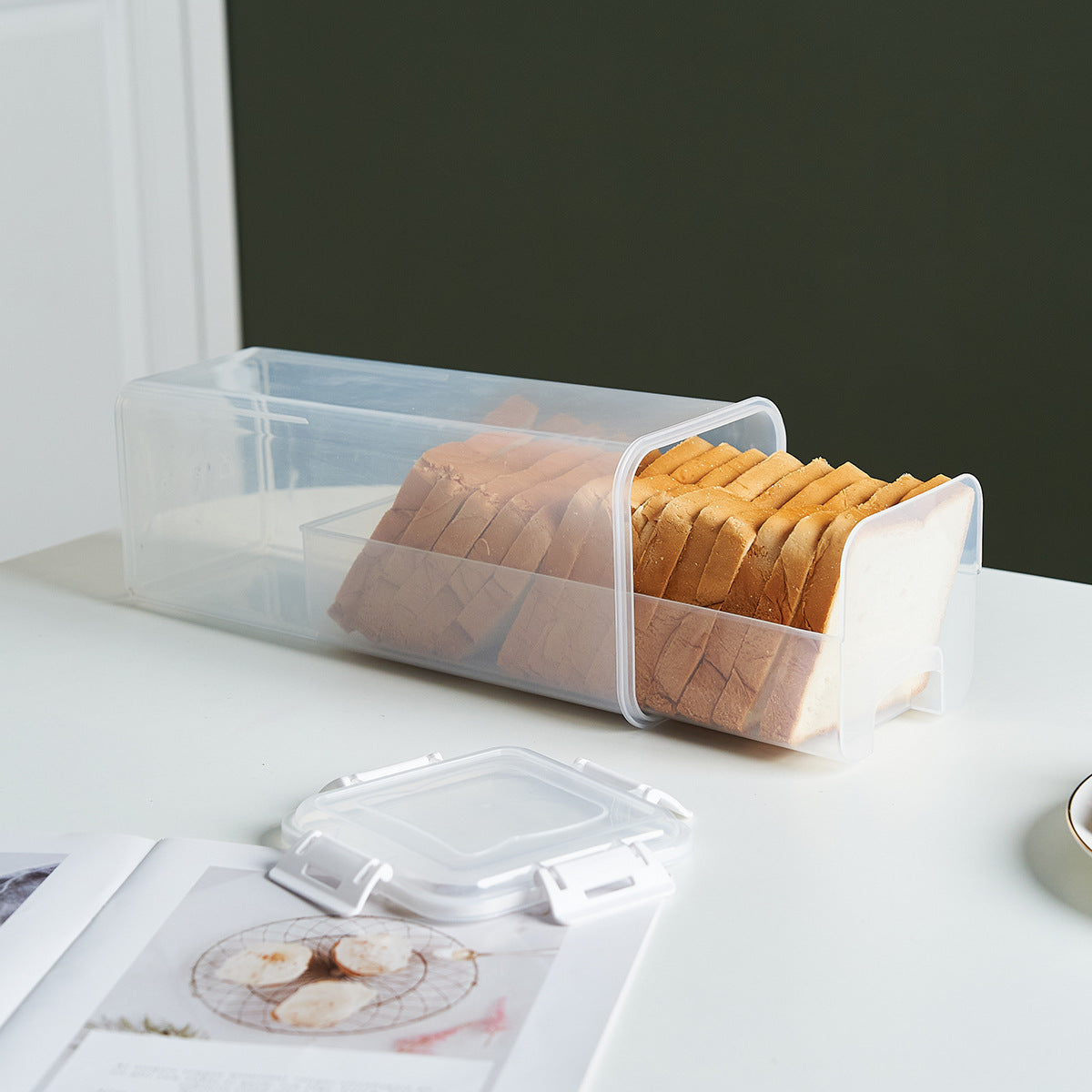 Food Grade Plastic Bread Container with Inner Case / without Inner Case