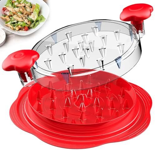Large Chicken Breast Shredder Tool Twist with Brush&Fork, Visible Meat Shredder Machine - Weshop876