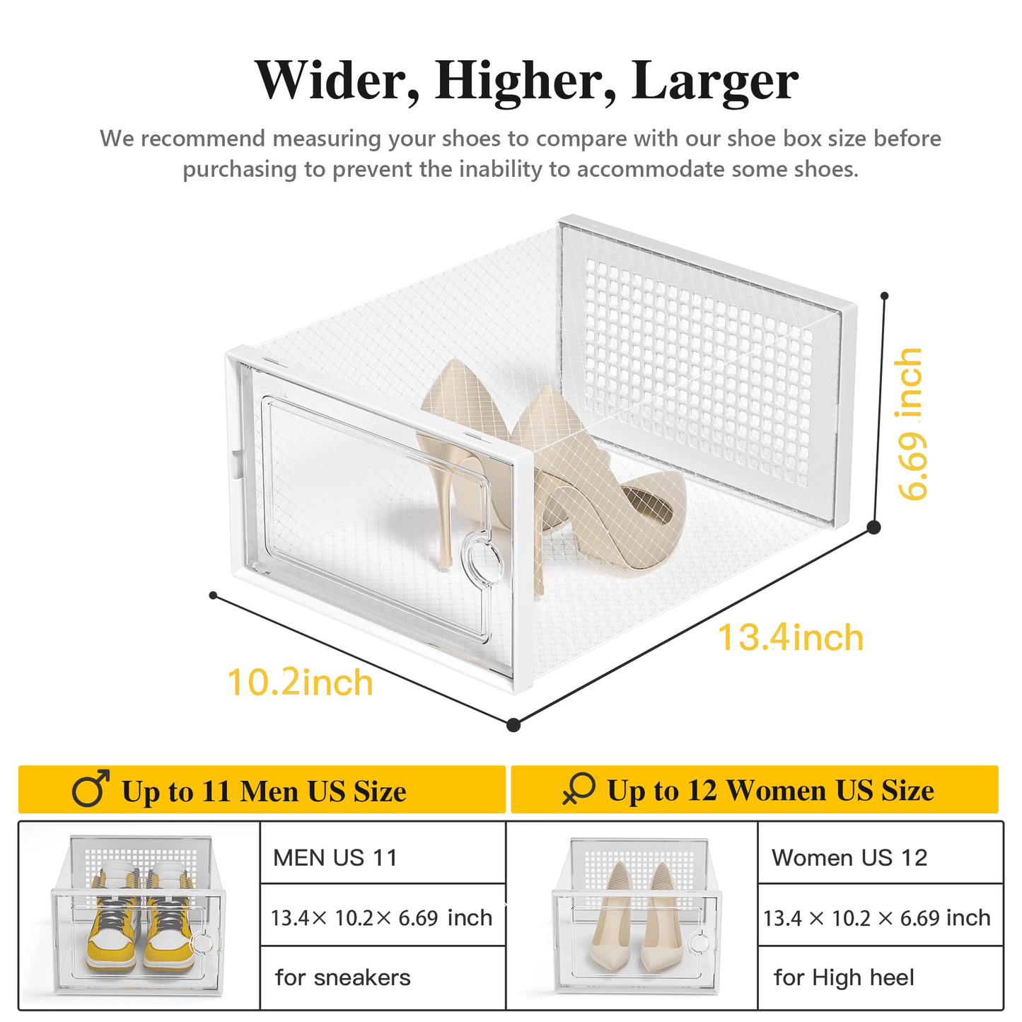 Shoe Storage Boxes Organizers ,12PCS - Weshop876