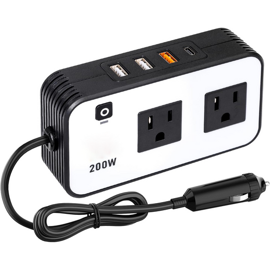 200W Car Power Inverter DC 12V to AC 110V