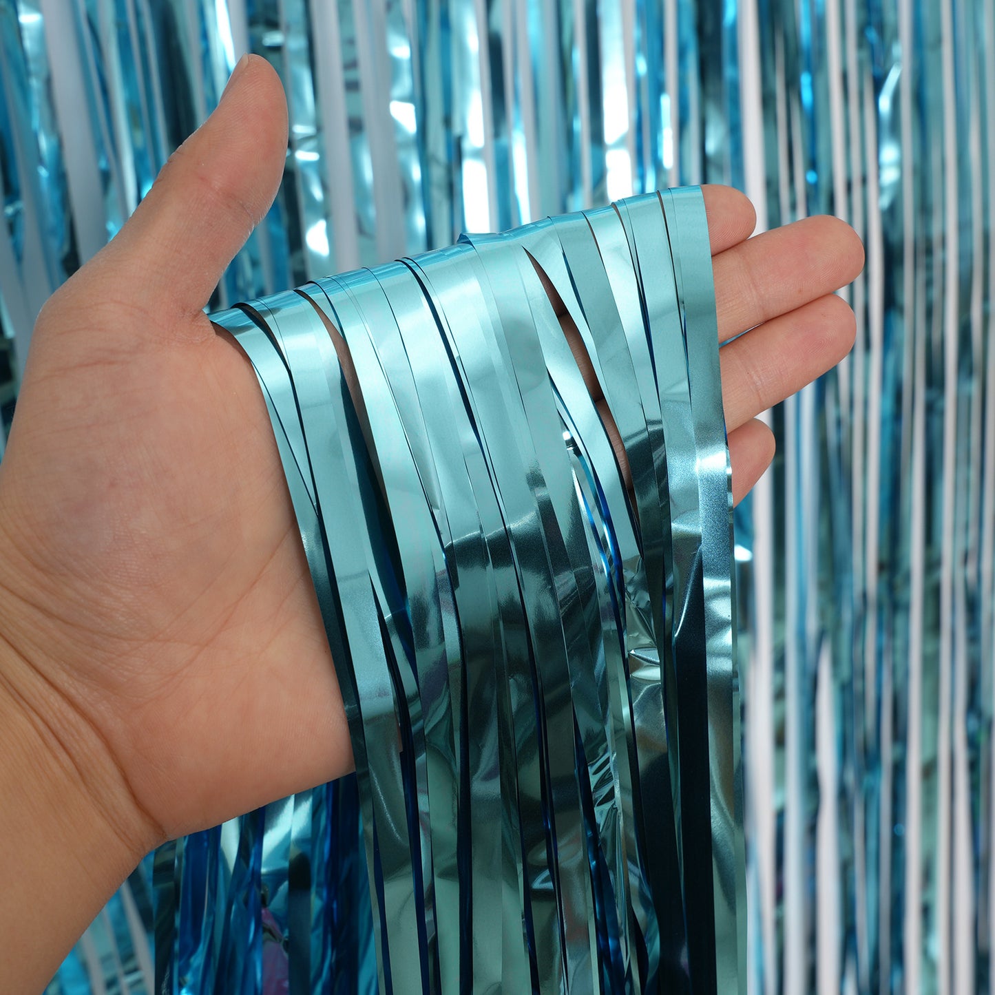Metallic Streamers Tinsel Curtains Background 8 Units (4 Color Options)