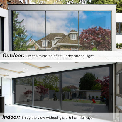 Window Privacy Film Decorative Window Sticker 17.5 x 78.7 inches 2 Units