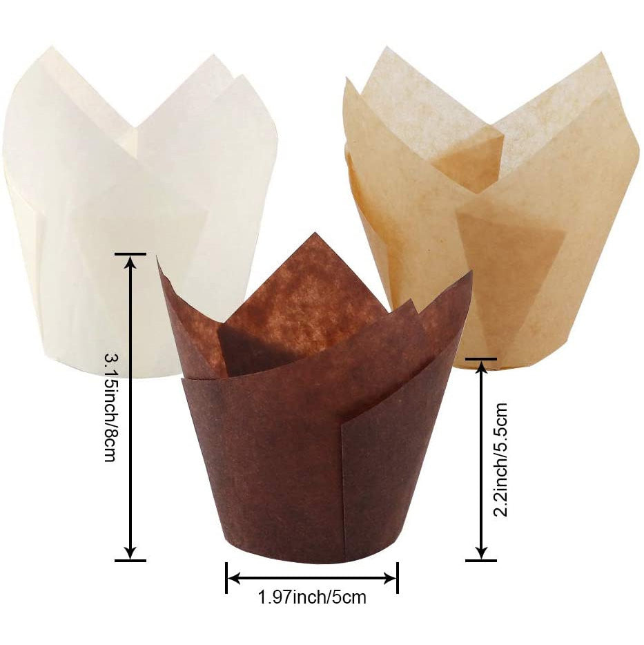 Natural Cupcake Muffin Baking Liners 200 Units