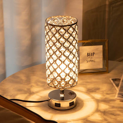 Crystal Table Lamp USB Charging - LED Bulb Included